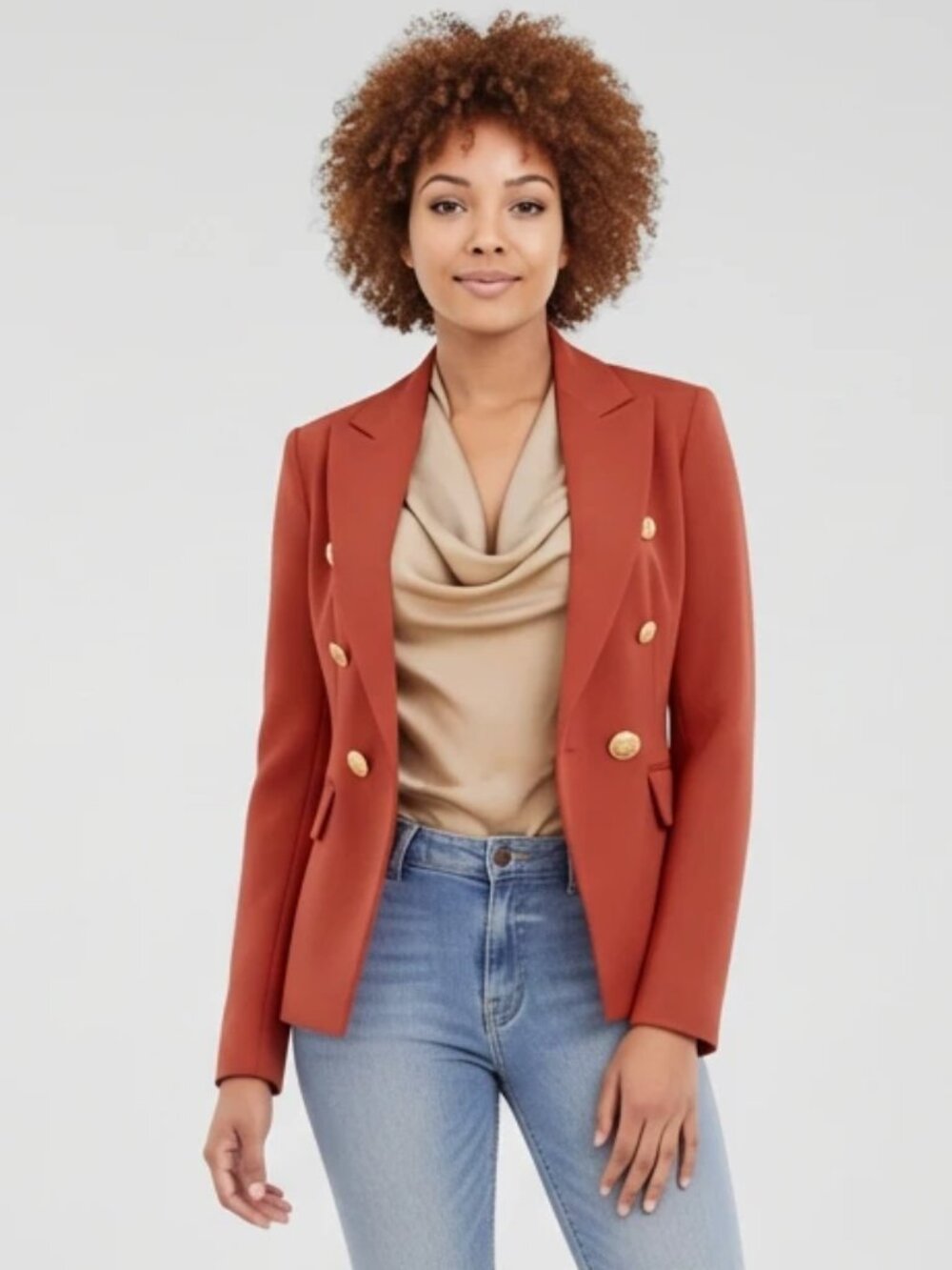 Boston Proper Suit/ Blazer with Gold Buttons
